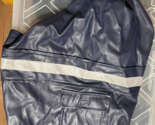 Eddie Bauer Dog Raincoat Jacket W/ Hood- Blue  With Reflective Trim Size L - $16.83