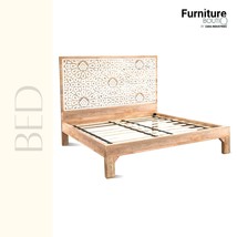Furniture BoutiQ Handcarved bed in Mango Wood - £3,123.46 GBP