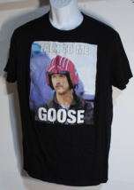 Top Gun Shirt Boys L 42/44 Black Talk To Me Goose Movie Pullover Crewneck - £7.78 GBP