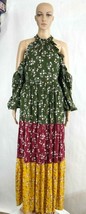 Anthropologie  Maxi Cottagecore Cold Shoulder Tiered Dress Womens Size M... - £27.23 GBP