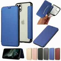 Flip Leather Clear Plating TPU Case Cover for iPhone 12 Mini 12 Pro Max/11 Pro - £44.92 GBP