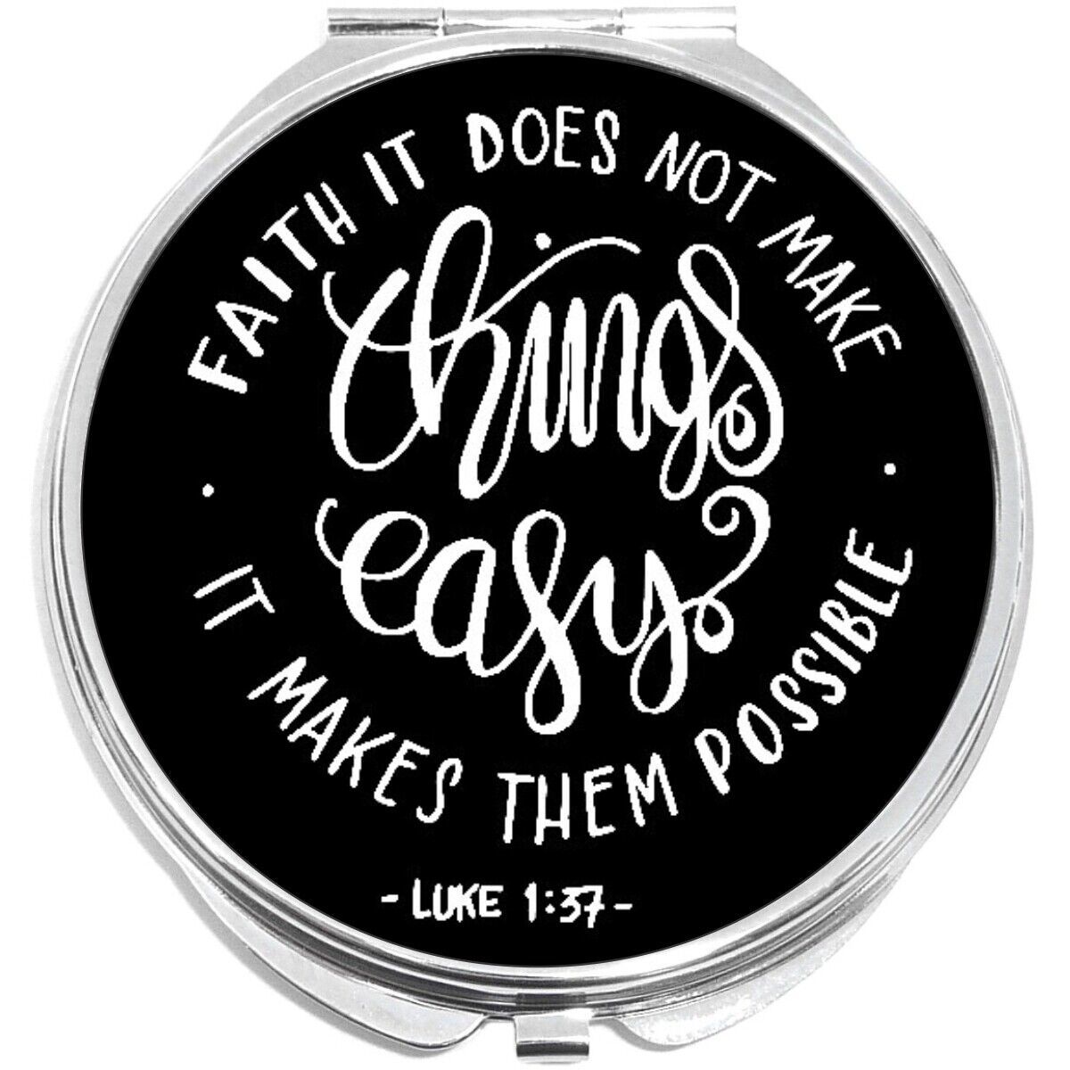 Faith Makes Things Possible Compact with Mirrors - for Pocket or Purse - $11.76
