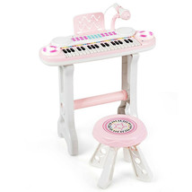 37-key Kids Electronic Piano Keyboard Playset-Pink - Color: Pink - $2,348.18 MXN