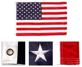 K&#39;s Novelties 4x6 FT USA Flag US American Stars 210D Sewn Stripes Embroidered St - £52.02 GBP