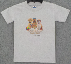 WISCONSIN DELLS T-SHIRT YOUTH SZ S (6/8) GRAY &quot;BEACH BUM&quot; DOGS WITH SUNG... - $9.99