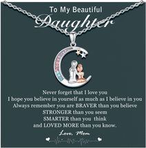 Birthday Day Gifts for Daughter from Mom Dad, To My Daughter Necklace, Birthday - £16.74 GBP