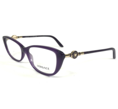Versace Eyeglasses Frames MOD.3206 5095 Purple Gold Cat Eye Medusa 52-15-140 - £110.65 GBP