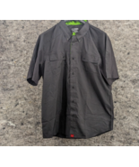 Huk Diamond Back Short Sleeve Men's Black Button Up Shirt Size XL - $32.99
