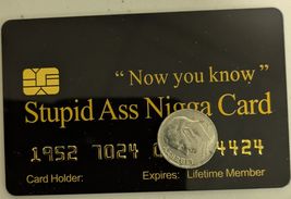 Aromabug Funny Fake Bankcards STUPID ASS NI**A CARD) 8 Pack - $16.82