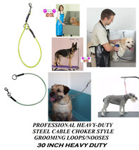 Pro Grooming Heavy Duty Steel 30&quot; Cable Choker Loop Noose For Table Arm,Bath Dog - £12.56 GBP