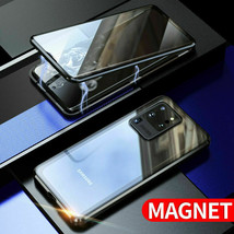 360° Magnetic Metal Double Side Glass Case Samsung Galaxy S20 Ultra S20 Plus S20 - £47.26 GBP