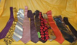 12 Piece Assorted Men's Fashion Ties DiMitri Couture Indian Head Perry Ellis ++ - £23.73 GBP