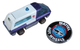 1969 Hot Wheels Redline Heavyweights Ambulance Purple HK w/ Button Vinta... - $74.25