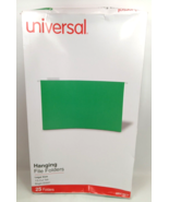 UNIVERSAL Hanging File Folders 1/5 Tab 11 Point Stock Legal Green 25/Box... - $10.86 CAD