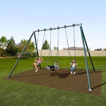 SWING SET OUTDOOR PLAYSET PLAYGROUND SETS FOR KIDS CHILDRENS METAL *READ... - $427.99