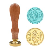 Medieval Traditional Initial Alphabet Wax Seal Stamp, Brass Head Wooden Handle L - £11.21 GBP
