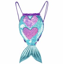 Promotion Bag New Mermaid Sequin Fashion Drawstring Bag Little Girl Backpack Seq - £19.80 GBP