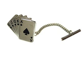 Royal Flush Gambling Poker Tie Tack - £23.71 GBP