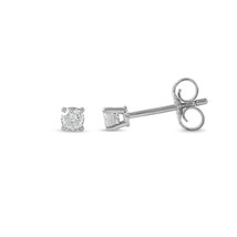 0.15Ct Round Cut Natural Diamond Stud Earrings in 10K White Gold - £78.45 GBP