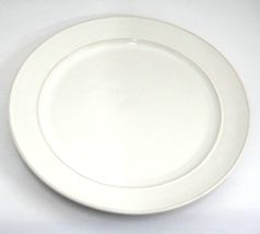 Pier 1 White Cambria One Large Dinner Plate 11.75&quot; Portugal Pottery - $9.89