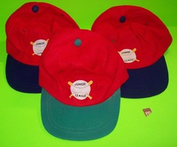 Vintage Baseball Caps Lot Of 3 Hats Childs Junior League Cap Japan Retro... - $34.68