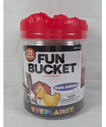 Fun Bucket Farm Animals Toy Planet 31 Pieces Multicolor China Made - $22.10 CAD
