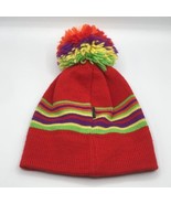 Vintage Scott USA Striped Beanie Knitted Wool Adult Ski Cap Toque Pom - $29.69