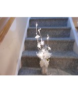 Lighted Cream Christmas Poinsettia Tree Table Centerpiece 28&quot;H X 7&quot;W NEW... - $581.20 MXN