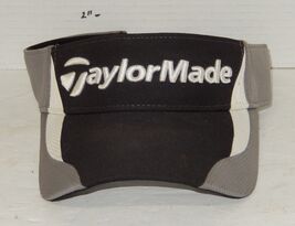 TaylorMade adjustable One Size Fits all Visor Hat Cap Golf Black Gray white - $14.80
