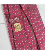 Hermes Silk Neck Red Tie Ring Link 3 1/4&quot; Wide  - €67,38 EUR