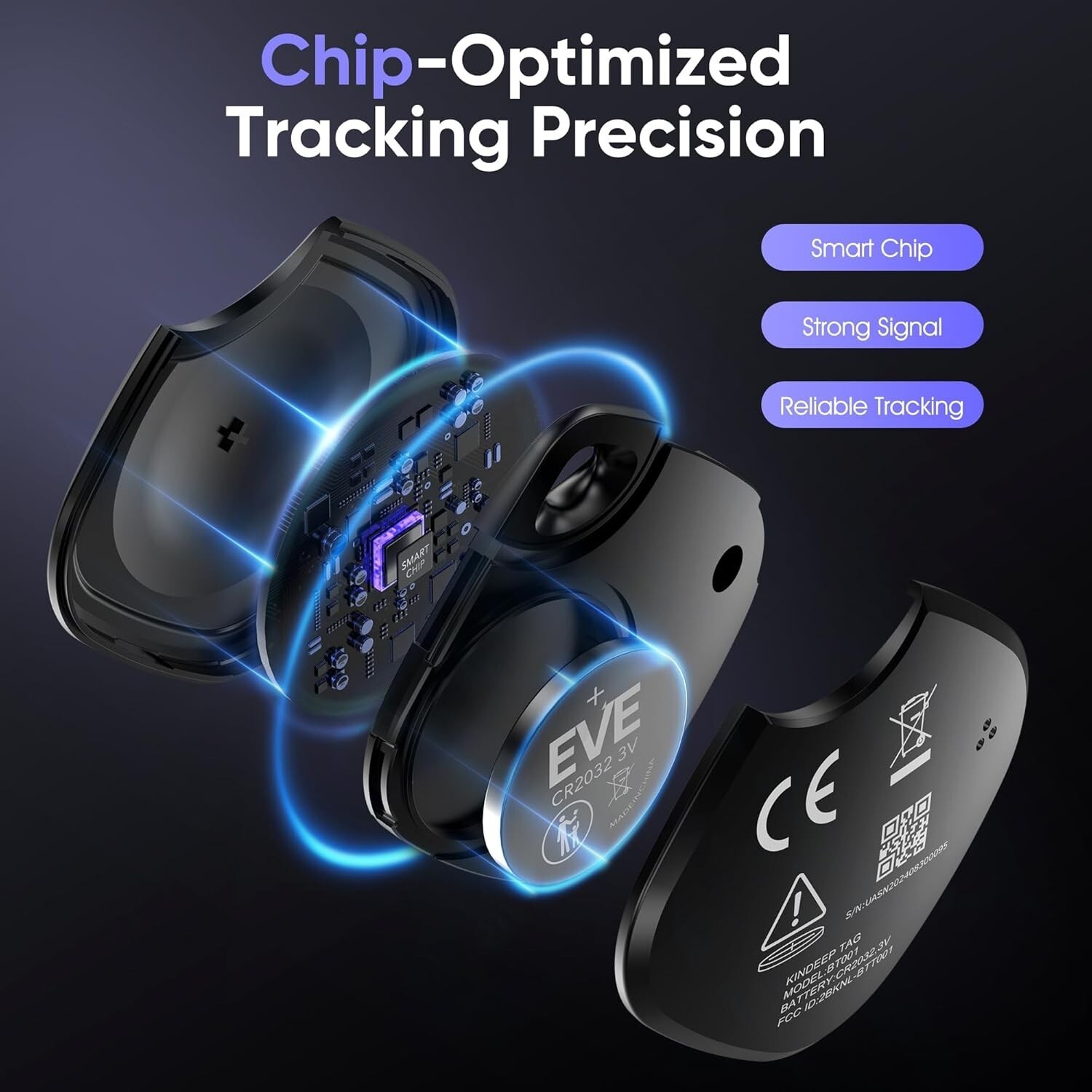 Air Tracker Tag 4 Pack: Bluetooth Item Finder with Apple Find My APP (iOS Only), Item image 2