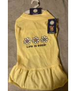 Life is Good Yellow Daisy Dog Dress Size Large - $17.89 CAD