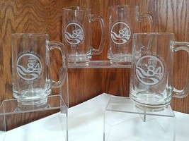 Set of 4 Vintage New Orleans Louisiana Expo 1984 Worlds Fair Glass Beer Mugs   - £27.93 GBP