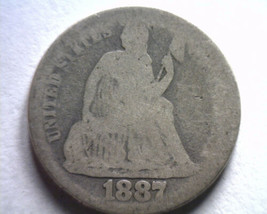1887 Seated Liberty Dime About Good / Good AG/G Original Coin Bobs Coins - £9.59 GBP