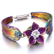 New Snap Jewelry Colorful Magnetic Metal 18MM Snap Button Bracelet Bangle for Wo - £8.60 GBP