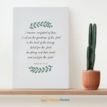 Psalm 27:13-14 Bible Verse Botanical Scripture Wall Art Christian Decor -P853 - £19.33 GBP+