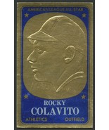 1965 TOPPS Embossed Gold Foil Card Number 46 Rocky Colavito Cleveland In... - £6.38 GBP