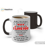 Coffee Mug Love Gift for Wife To My Wonderful Wife I Love You Coffee Mug... - $29.89 CAD+