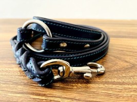 Shwann Leather Braided Dog Leash, Dark Blue 5ft to 7ft x 3/4 Dog Lead - $826.00 MXN+