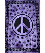 Traditional Jaipur Tie Dye Peace Symbol Wall Art Poster, Wall Decor, Boh... - $11.99