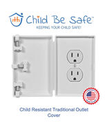 Child Be Safe Childproof and Pet Proof WHITE Wall Outlet Safety Cover Gu... - $12.82