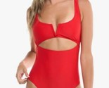 Body Glove Standard Smoothies Eli Solid One Piece Swimsuit V-Wire Red Si... - £59.78 GBP