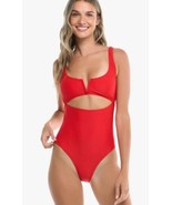 Body Glove Standard Smoothies Eli Solid One Piece Swimsuit V-Wire Red Si... - $1,421.52 MXN