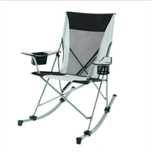 Ozark Trail Tension 2 in 1 Mesh Rocking Camp Chair, Gray and Black, Detachable R - £52.26 GBP