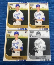 Lot x4 2021 Topps Archives Snapshots #2 Brady Singer &amp; Black/White Royals RC - £0.77 GBP