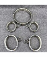 Integrated Lock Stainless Steel Collar Handcuffs Ankle Cuffs Set - $320.00+