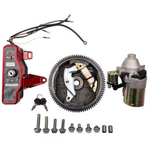 Electric Start Kit Starter Motor Flywheel On/Off Switch For Honda Gx160 5.5HP - £45.95 GBP