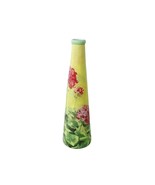 Carol Rowan Geraniums Collection Ceramic Vase 12&quot; Tall Enesco Group - $40.97 CAD