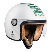 ROYAL ENFIELD CHOPPER MLG CAMO HELMET WITH CLEAR VISOR - OFF WHITE - $141.09