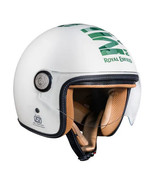 ROYAL ENFIELD CHOPPER MLG CAMO HELMET WITH CLEAR VISOR - OFF WHITE - $141.09